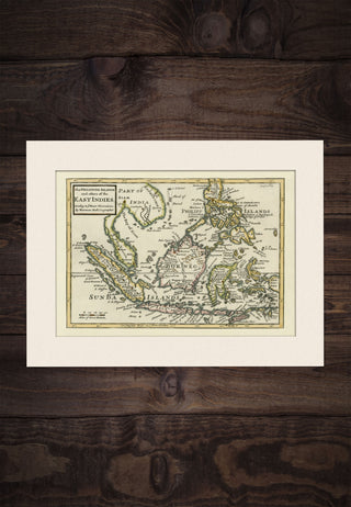 Singapore And Indonesia Map - Year 1720
