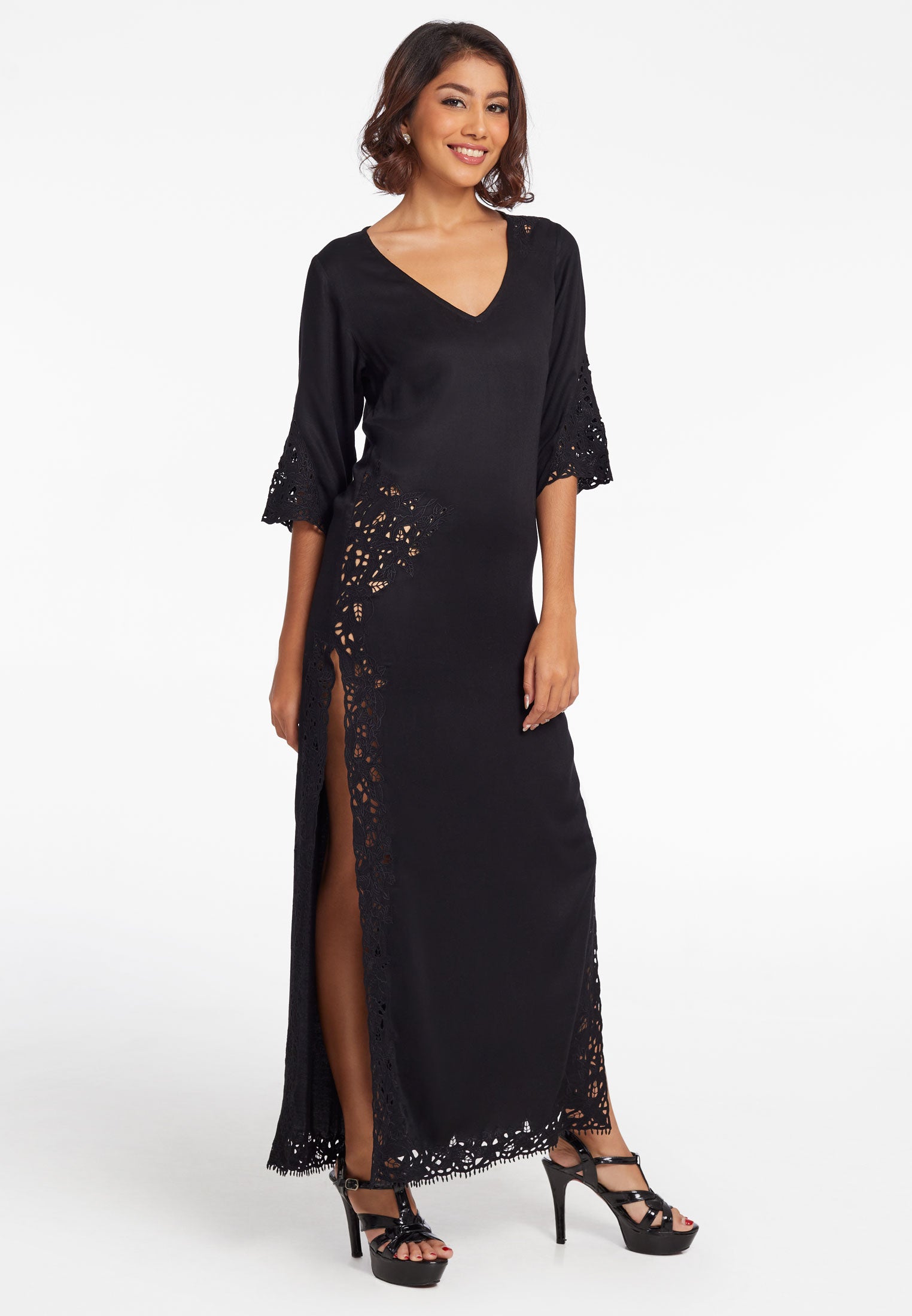 Saucy Dress Black XS / Black / Rayon Satin Saucy Dress Black XS / Black / Rayon Satin
