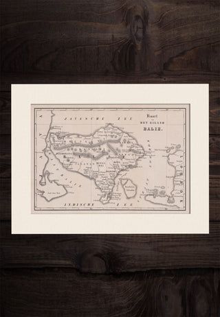 Bali Island Dutch Map - Year 1849
