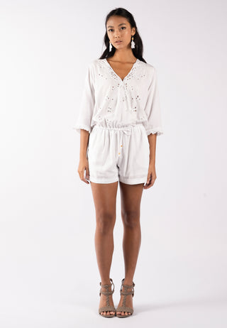 Lace Embroidered Romper